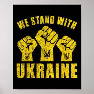 Affiche Soutenez l'Ukraine - Nous sommes aux côtés de l'Uk