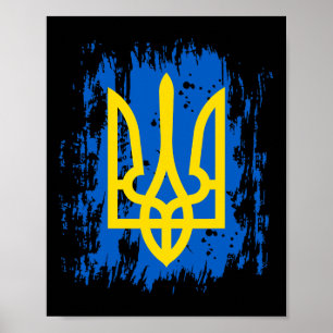 Affiche Soutenez l'Ukraine Tenez avec l'Ukraine Drapeau uk