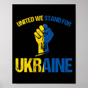 Affiche Soutenez l'Ukraine - Unis Nous sommes debout pour