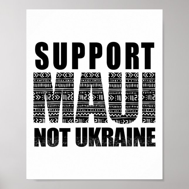 Affiche Soutenez Maui pas l'Ukraine 1  (Devant)