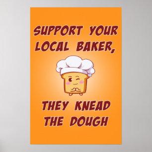 Affiche Soutenez votre boulangerie qu'ils ont pétri la pât
