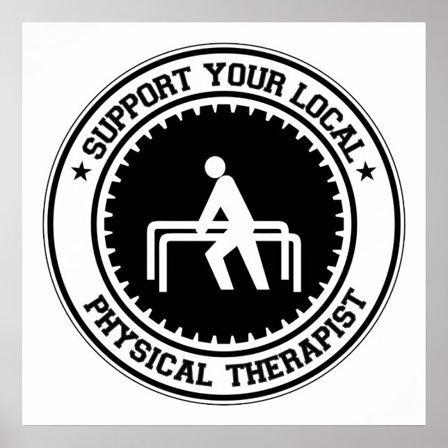 Affiche Soutenez votre physiothérapeute local (Devant)