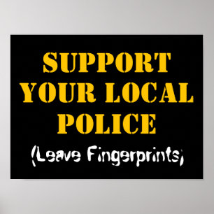 Affiche Soutenez votre police locale - Laissez des emprein