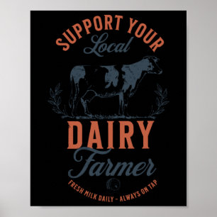 Affiche Soutenez Votre Producteur Laitier Local, Mangez Du