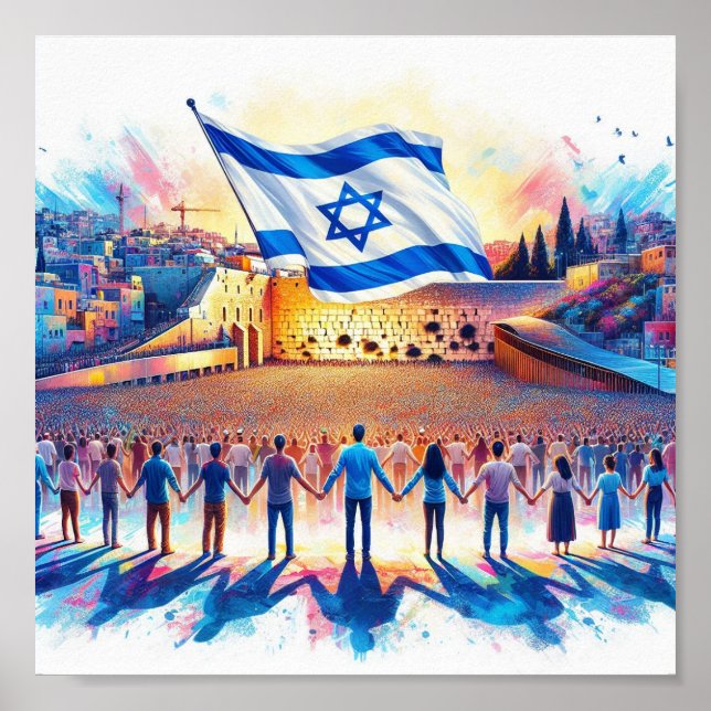 AFFICHE SOUTENIR ISRAËL STICKER (Devant)