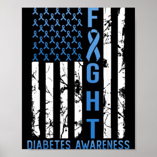 Affiche Soutenir la lutte Drapeau des États-Unis de type 2