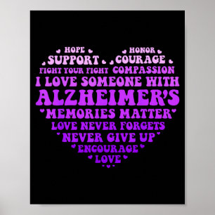 Affiche Soutenir la sensibilisation à l'amour Heimers Typo