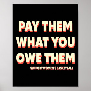 Affiche Soutenir les femmes Sketll Payez-leur ce que vous