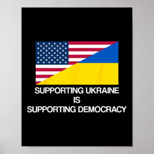 Affiche Soutenir l'Ukraine c'est soutenir la démocratie