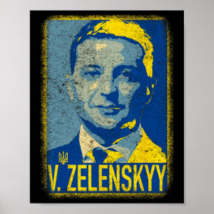 Affiche Soutenir l'Ukraine Je suis avec l'Ukraine Volodymy