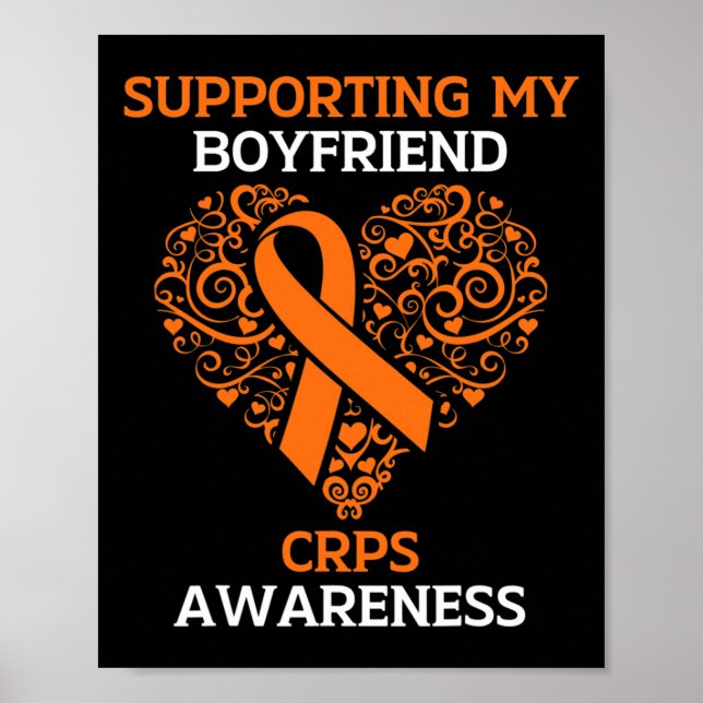 Affiche Soutenir Mon Petit-Ami Rsd Crps Sensibilisation Or (Devant)