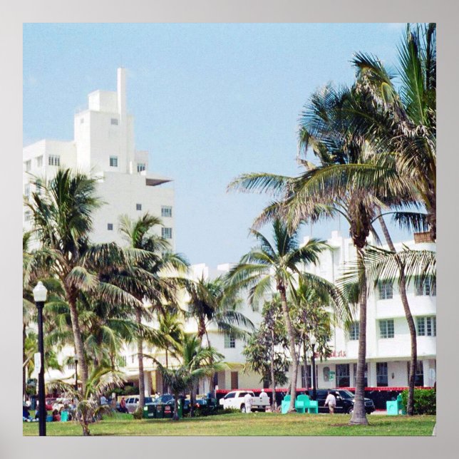 Affiche South Beach Miami, Ocean Drive (Devant)