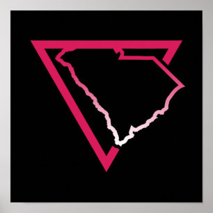 Affiche south carolina pink triangle