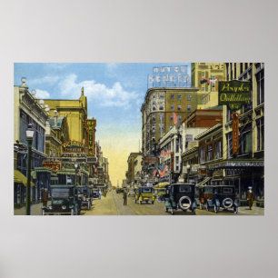 Affiche South Clinton Ave. à Main St. 1924