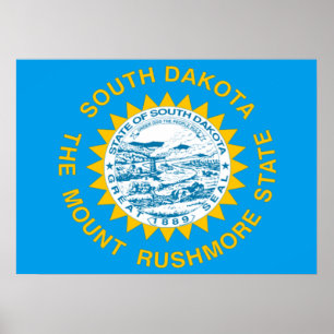 Affiche South Dakota flag