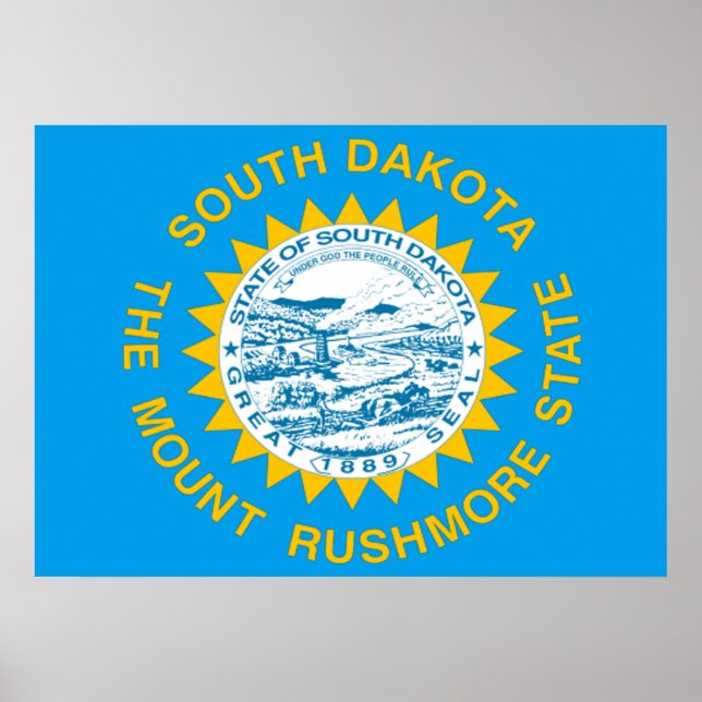 Affiche South Dakota flag (Devant)