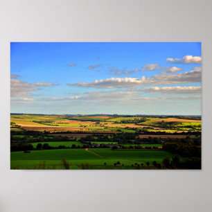 Affiche South Downs Beacon Hill Hampshire Angleterre