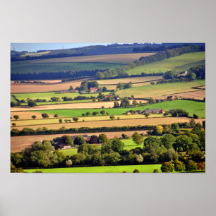 Affiche South Downs Beacon Hill Hampshire Angleterre