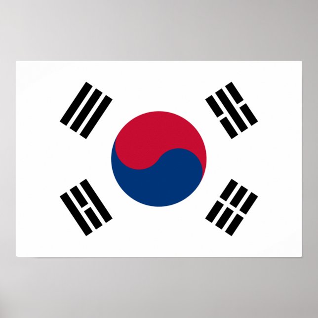 Affiche South Korea Country Flag (Devant)