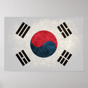 Affiche South Korean Flag