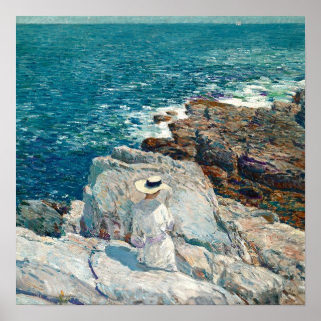 Affiche South Ledges, Appledore par Childe Hassam (Devant)