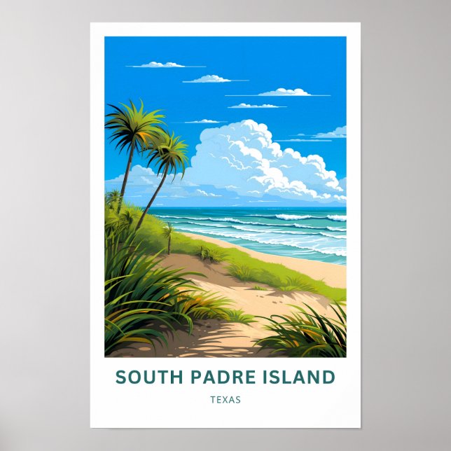 Affiche South Padre Island Texas Travel Print (Devant)