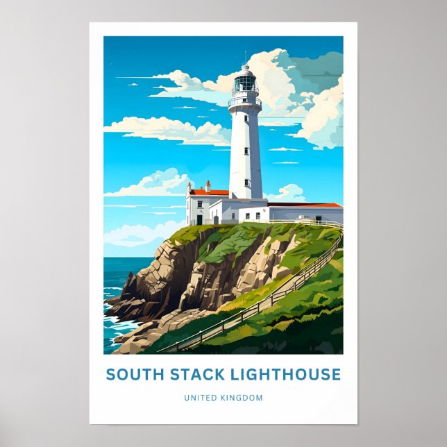Affiche South Stack Lighthouse Royaume-Uni Imprimer (Devant)
