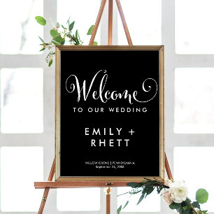 Affiche Southern Belle Calligraphie Mariage de bienvenue