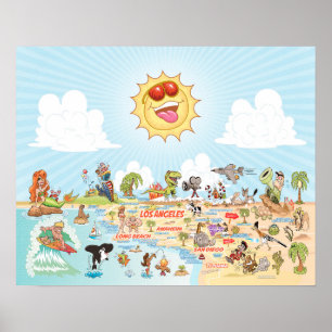 Affiche Southern California Blue Sky