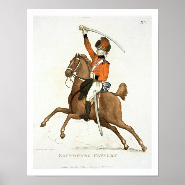 Affiche Southwark Cavalry Volunteer, plate 6 from 'Loyal V (Devant)
