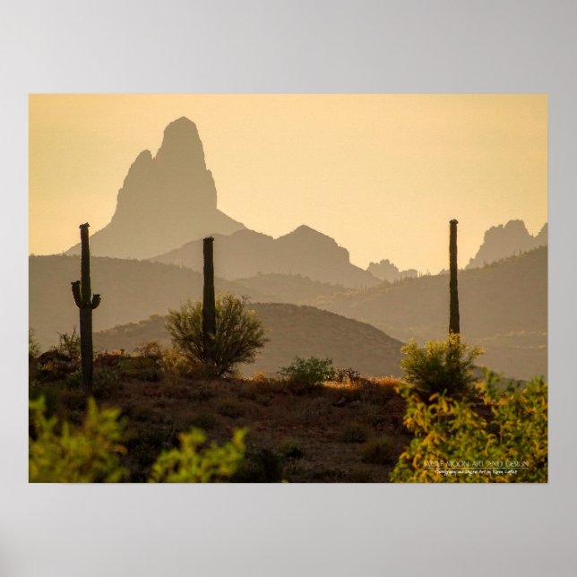 Affiche Southwest Desert Mountains Weaver's Needle Arizona (Devant)