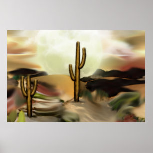 Affiche Southwest Desert Sunrise Abstrait Art