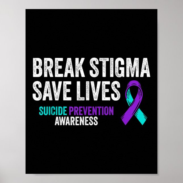 Affiche Soutien à la prévention du suicide Rompre Stigma S (Devant)