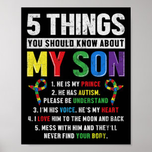 Affiche Soutien à la sensibilisation sur l'autisme Enfant 