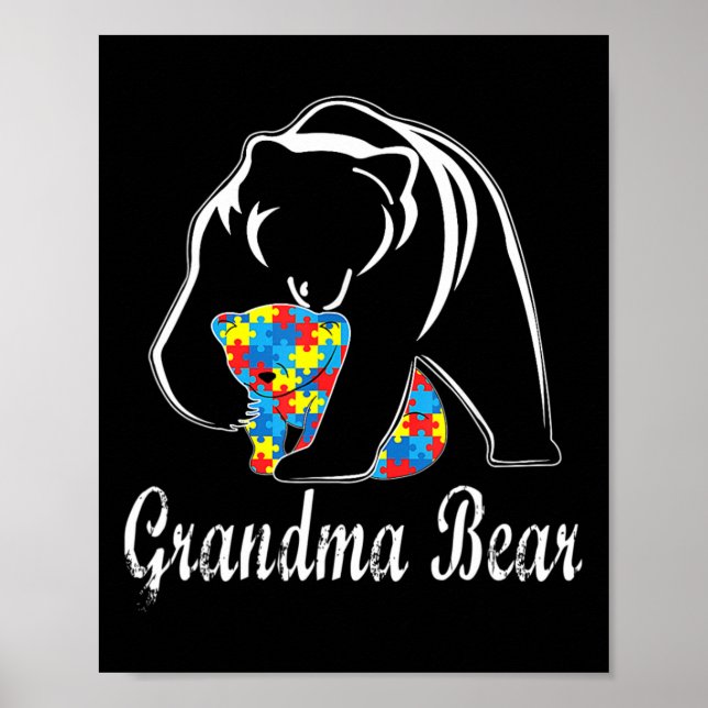 Affiche Soutien à l'ours de grand-mère sensibilisation sur (Devant)