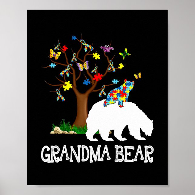 Affiche Soutien à l'ours de grand-mère sensibilisation sur (Devant)