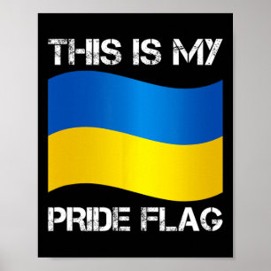 Affiche Soutien à l'Ukraine Drapeau de l'Ukraine Liberté S