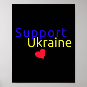 Affiche Soutien à l'Ukraine Pas de guerre drapeau ukrainie