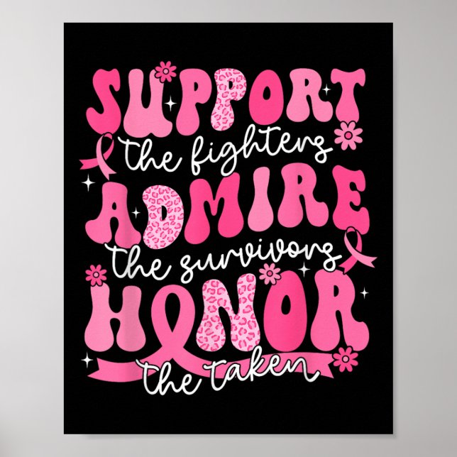 Affiche Soutien Admirez Honore Cancer du sein Sensibilisat (Devant)