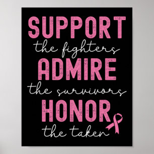 Affiche Soutien Admirez la sensibilisation au cancer du se