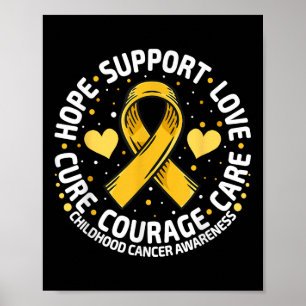 Affiche Soutien au cancer de l'enfant Cancer de l'enfant d