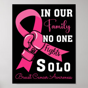 Affiche Soutien au cancer du sein Famille Femmes Cancer du