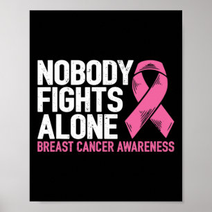 Affiche Soutien au cancer du sein Famille Lutte contre le