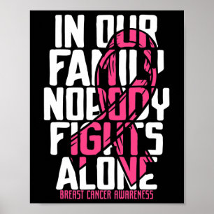 Affiche Soutien au cancer du sein Famille rose Cancer du s