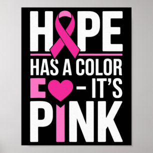 Affiche Soutien au cancer du sein rose octobre Cancer du s