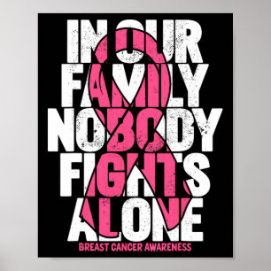Affiche Soutien au cancer Famille Rose Sensibilisation au 