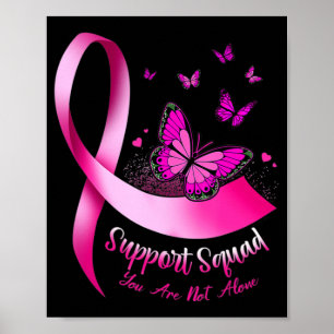 Affiche Soutien aux papillons de femme Escadron Cancer du 