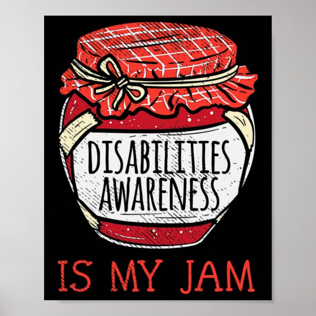 Affiche Soutien aux personnes handicapées amusantes Dire u (Devant)