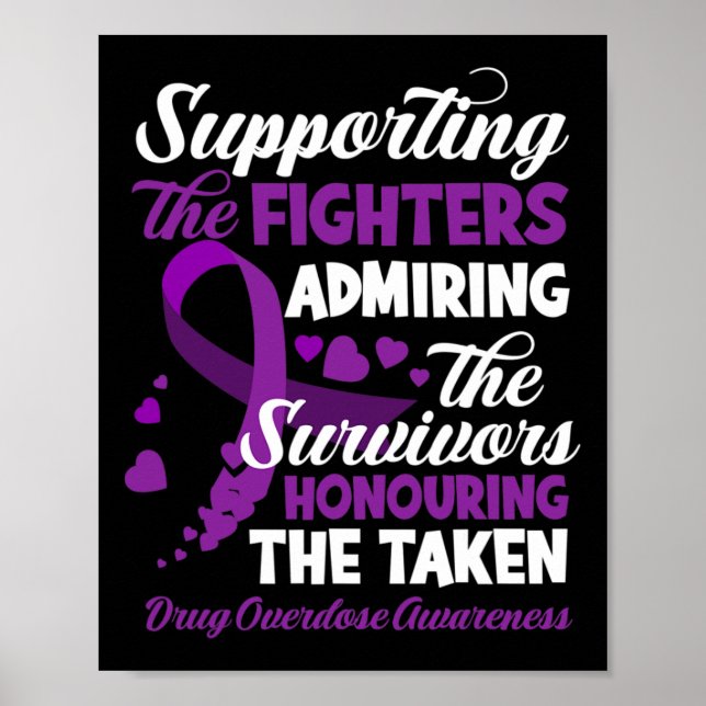 Affiche Soutien Combattants Honorer La Surdose De Drogue P (Devant)