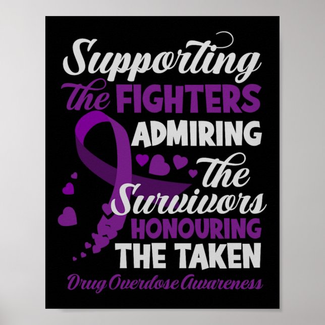 Affiche Soutien Combattants Honorer La Surdose De Drogue P (Devant)